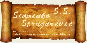 Stamenko Strugarević vizit kartica